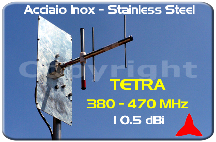 Protel AR1046 Antenna yagi UHF direzionale  TETRA larga banda 10.5 dBi 380 470 MHz