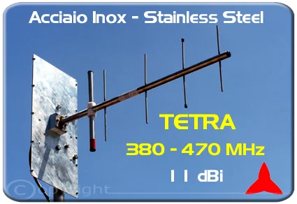 Protel AR1047 Antenna direzionale Yagi UHF TETRA larga banda 11dBi 380 470 MHz