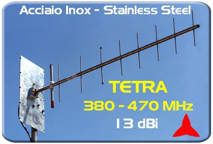 AR1049.1XI Antenna Tetra 380-470MHz 13 dBi Yagi acciaio Inox - Protel