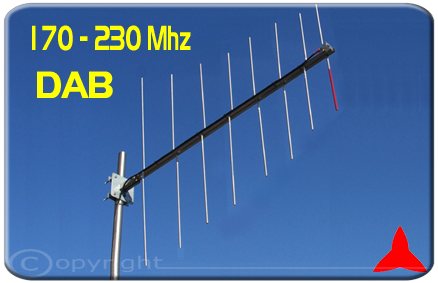 ARL03810X Antenna Logaritmica 170 230 mhz DAB Protel