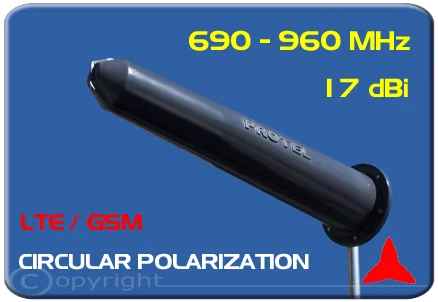 Protel AR1060 antenna Polarizzazione Circolare alto guadagno 690-960MHz LTE GSM