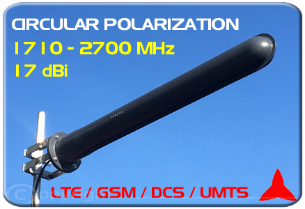 Antenna AR1061 Polarizzazione Circolare 1710-2700 MHz LTE GSM UMTS - Protel