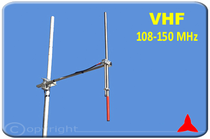 ARDCKM-C-13X Antenna Dipolo Omnidirezionale VHF 108-150 MHz Protel