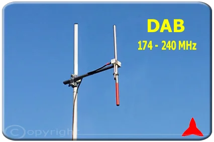 DAB-ARDCKM-D-13X Antenna Dipolo Omnidirezionale 174-240MHz Protel