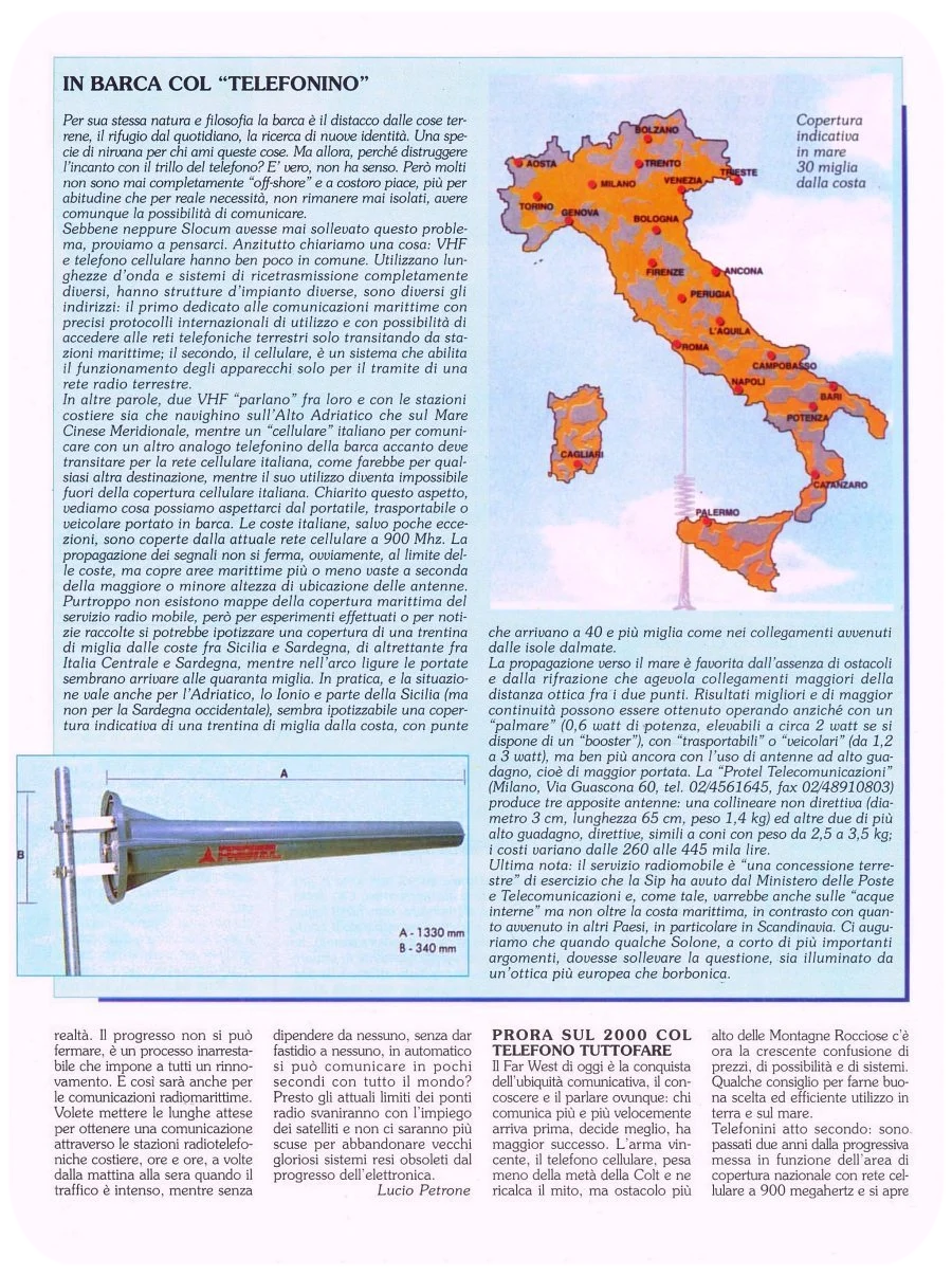 Stampa Protel Antenne Nautica Magazine 07-1992