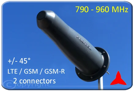 Protel AR1014 Antenna Yagi ad alto guadagno Direzionale con doppia polarizzazione +- 45 ° GSM lte GSM-R 790 960 MHz