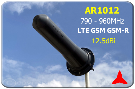 Protel AR1012.1 Antenna Yagi direzionale frequenza 790-960 MHz 4G LTE GSM GSM-R 12 dBi