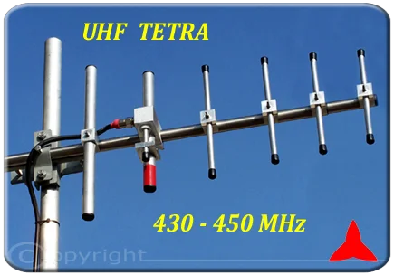 Protel Antenna UHF Tetra ARYCKM-E-610XA4345 yagi alto guadagno 430 450MHz