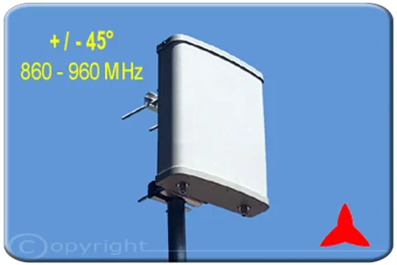 Protel ARPX629 Antenna pannello xpol banda 860 960 MHz GSM GSM-R 9 dBi