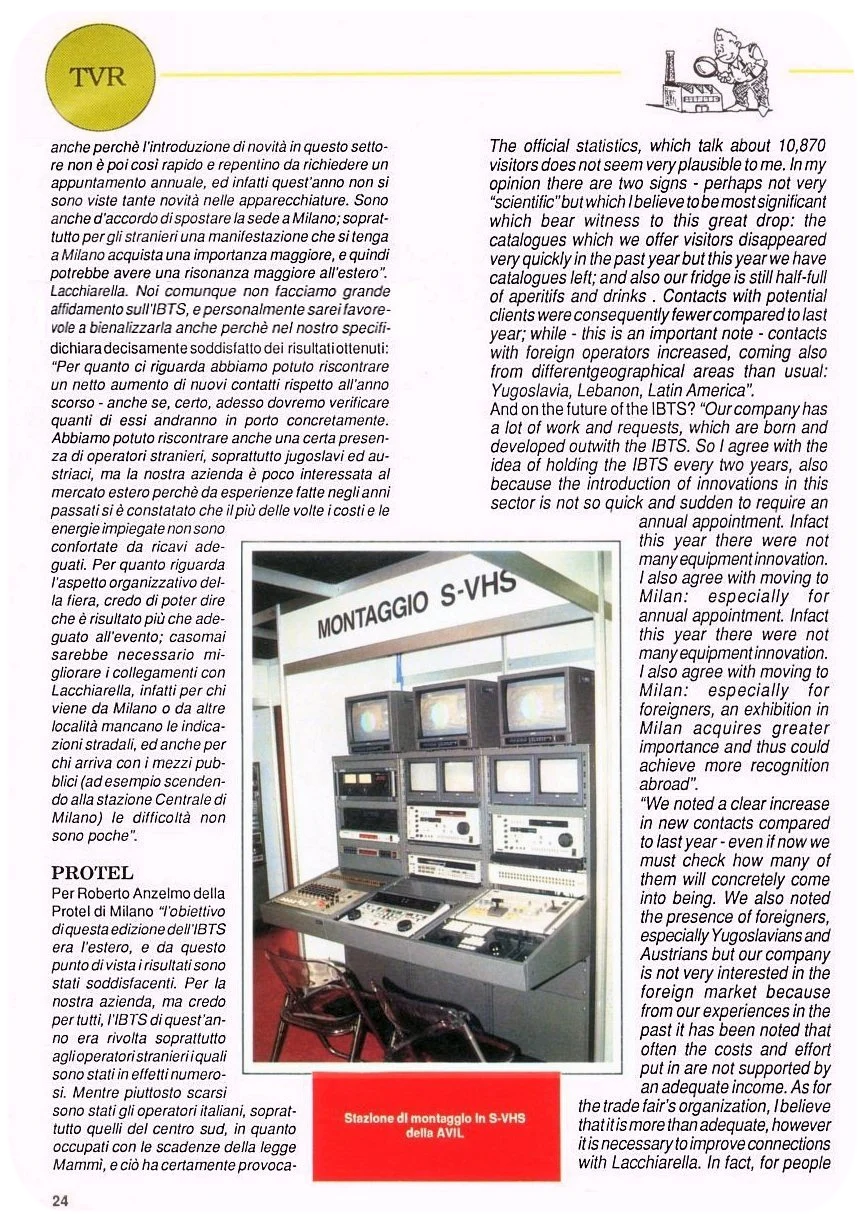 Stampa Protel Antenne TVR Magazine 11-1990